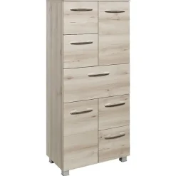 Vielseitiger Aufbewahrungsschrank Portofino | 60 x 35 x 130 cm | Beech Design