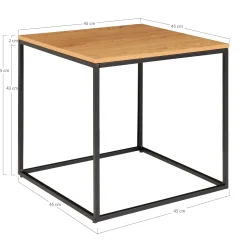 House Nordic Vita Beistelltisch Eiche Natur - 45x45x45 cm