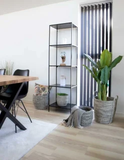 Vita Black Regal - 5 Böden, 51x36x170 cm