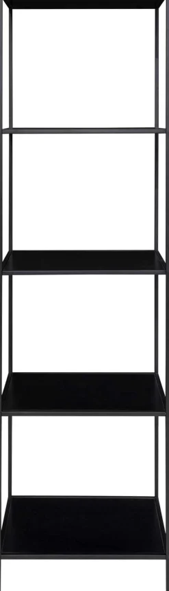 Vita Black Regal - 5 Böden, 51x36x170 cm