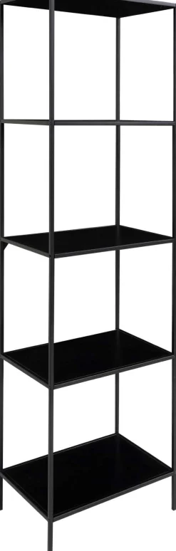 Vita Black Regal - 5 Böden, 51x36x170 cm
