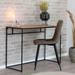 House Nordic Vita Schreibtisch - Eiche Natur mit schwarzem Rahmen | 100x45x75 cm