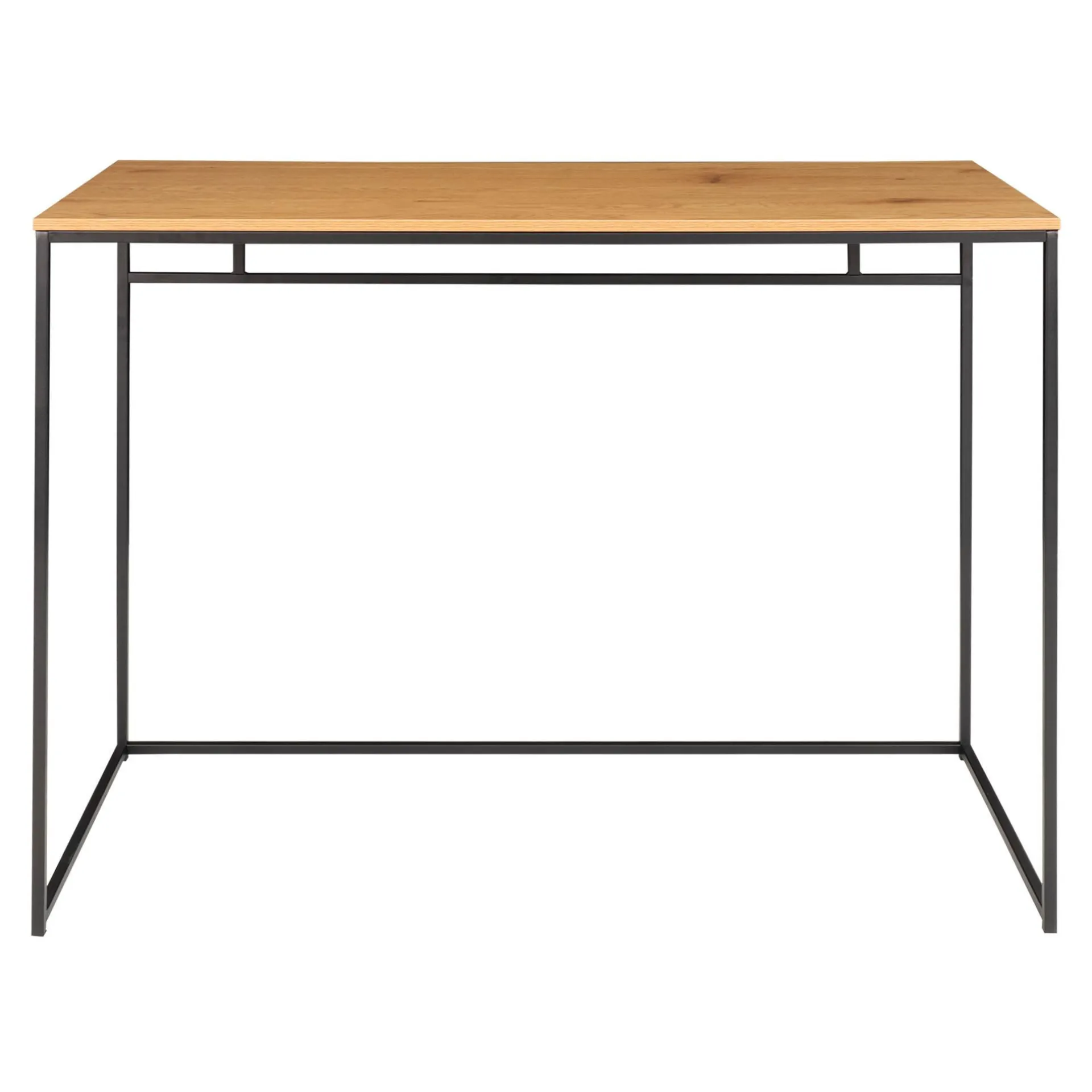 House Nordic Vita Schreibtisch - Eiche Natur mit schwarzem Rahmen | 100x45x75 cm