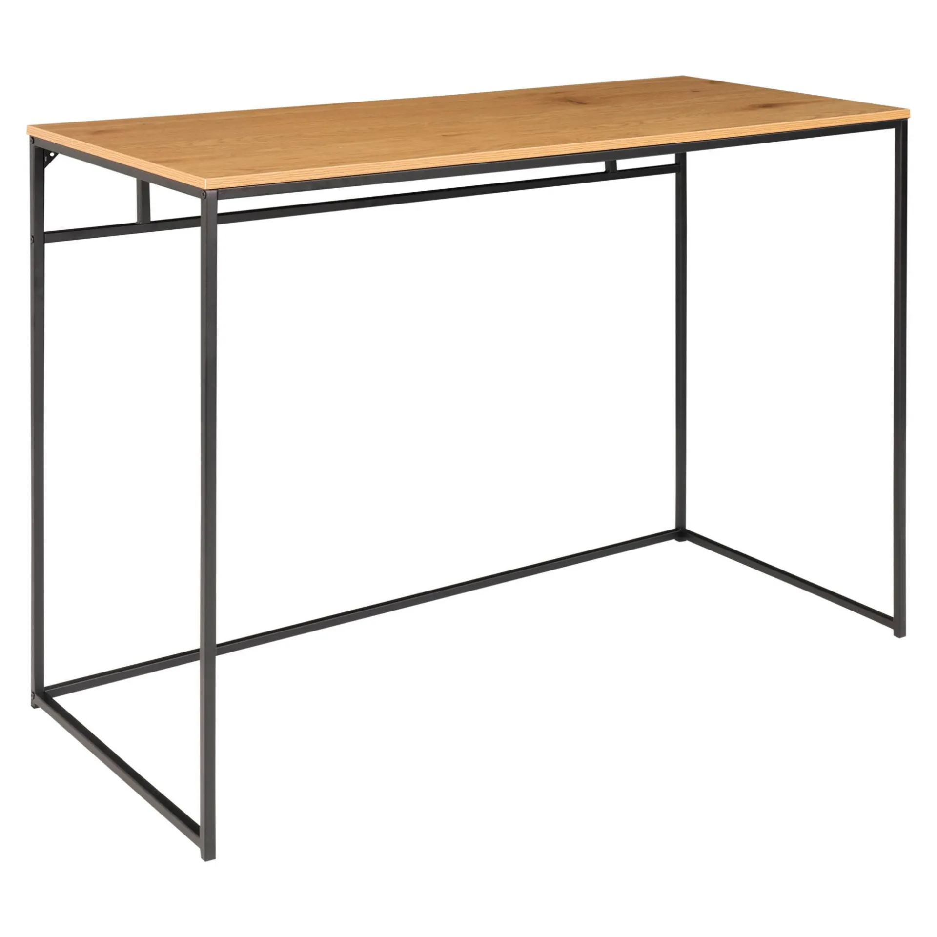 House Nordic Vita Schreibtisch - Eiche Natur mit schwarzem Rahmen | 100x45x75 cm