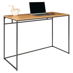 House Nordic Vita Schreibtisch - Eiche Natur mit schwarzem Rahmen | 100x45x75 cm