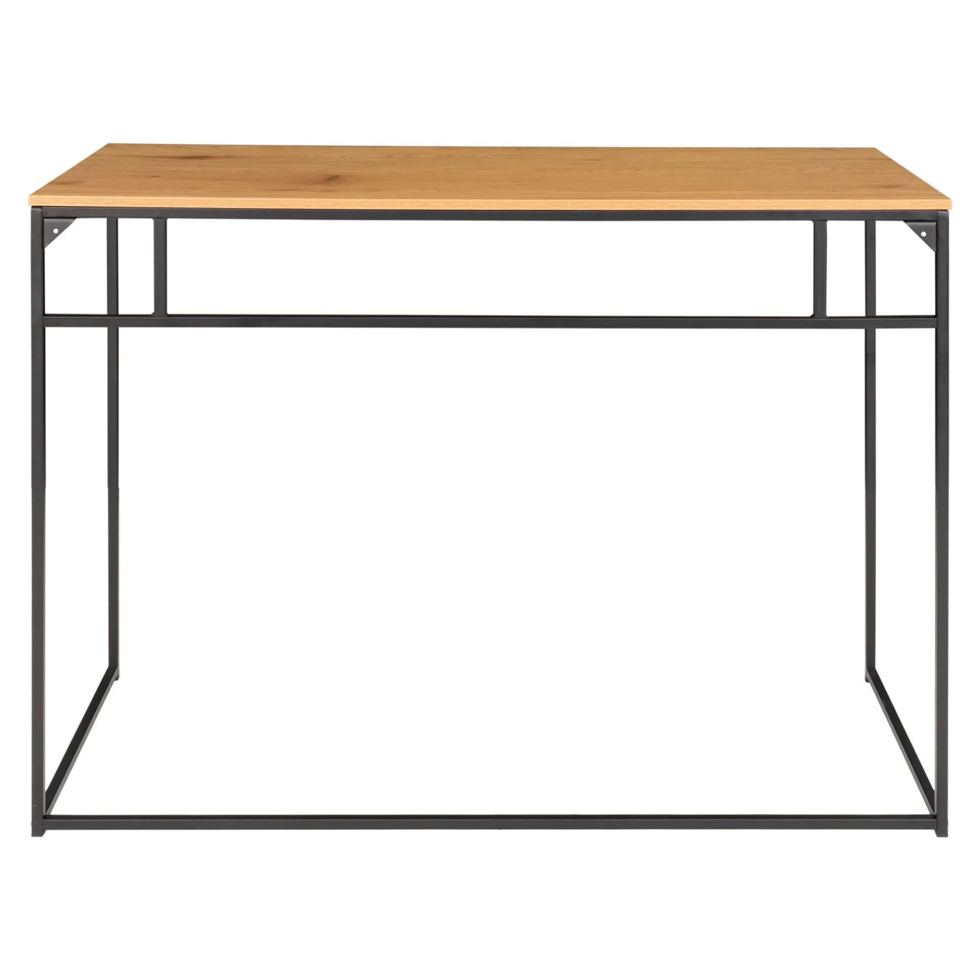 House Nordic Vita Schreibtisch - Eiche Natur mit schwarzem Rahmen | 100x45x75 cm