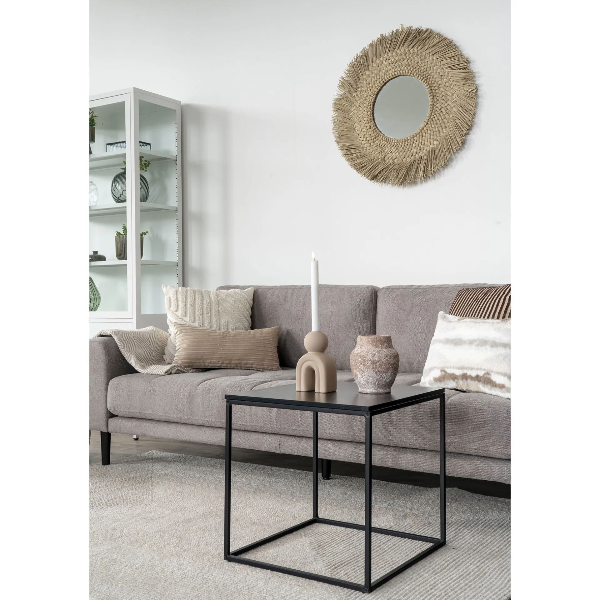 House Nordic Vita er Beistelltisch - 45x45 cm Stahl und Melamin