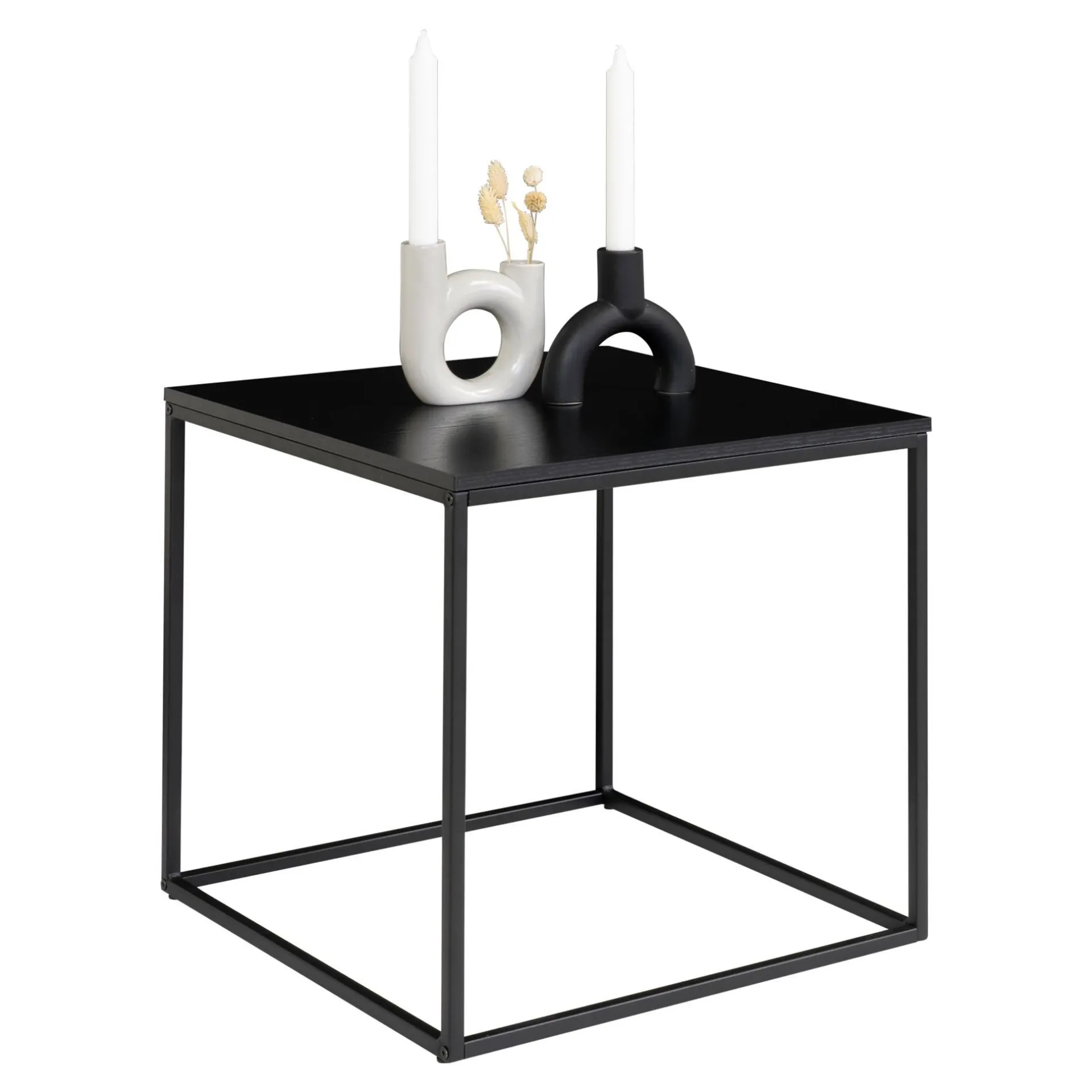 House Nordic Vita er Beistelltisch - 45x45 cm Stahl und Melamin