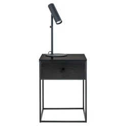 House Nordic Vita er Beistelltisch mit Schublade | Stahl, MDF 40x40x55cm
