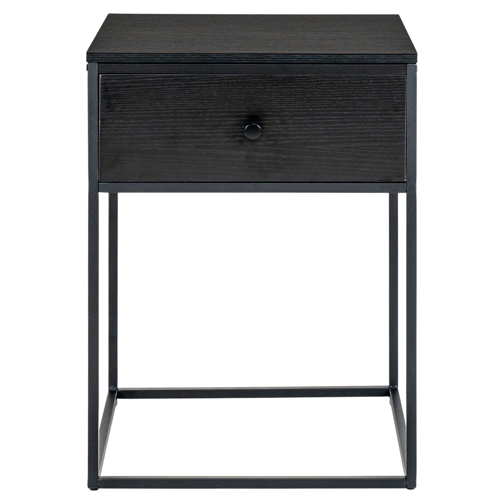 House Nordic Vita er Beistelltisch mit Schublade | Stahl, MDF 40x40x55cm