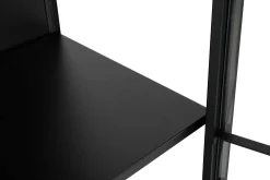 Vitrine Nebas 80cm, 2 Türen und 3 Einlegeböden - schwarz