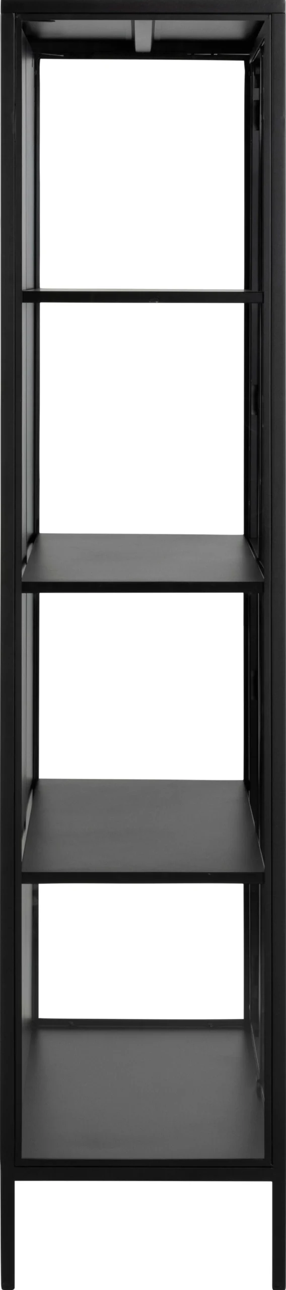 Vitrine Nebas 80cm, 2 Türen und 3 Einlegeböden - schwarz