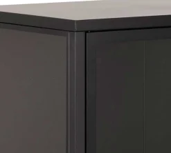 Vitrine Nebas 80cm, 2 Türen und 1 Fachboden - schwarz