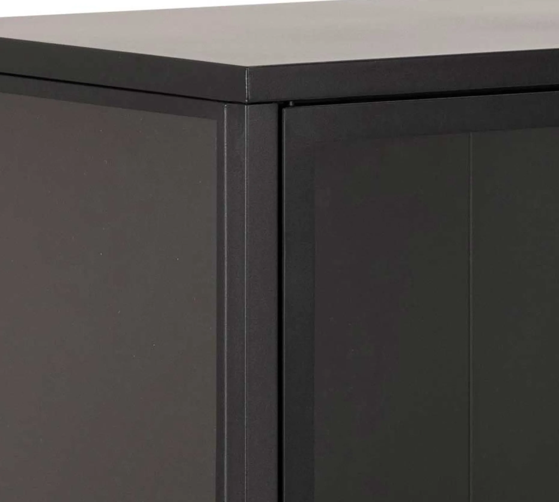 Vitrine Nebas 80cm, 2 Türen und 1 Fachboden - schwarz