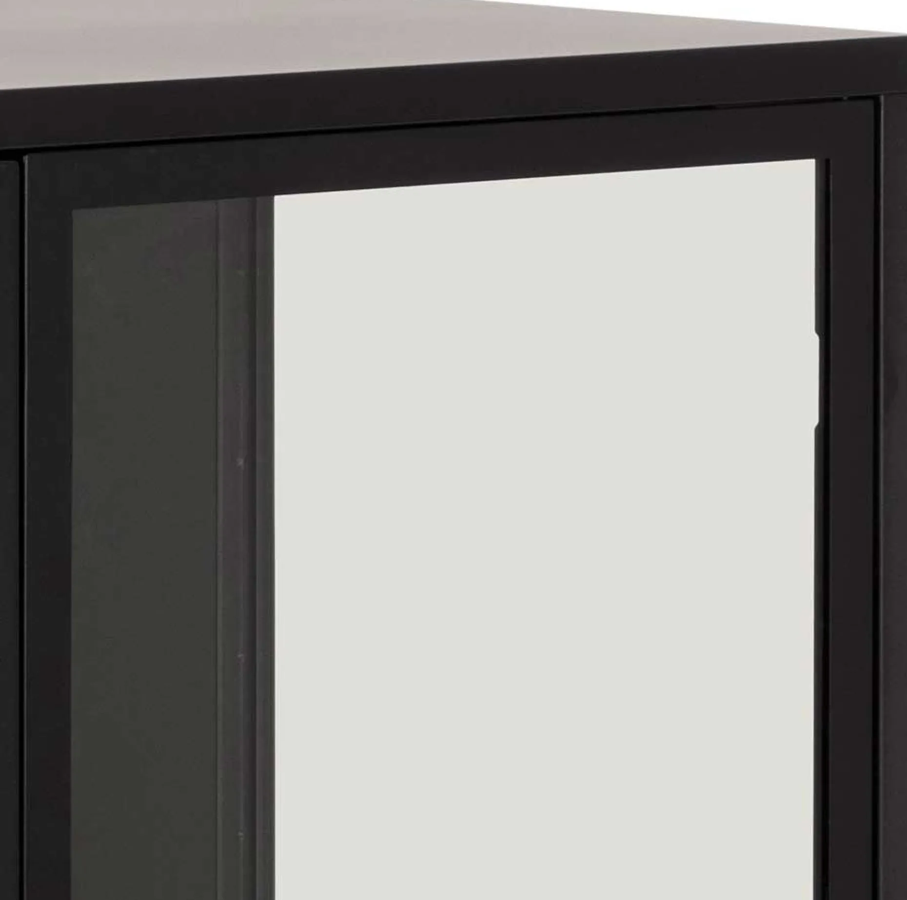 Vitrine Nebas 80cm, 2 Türen und 1 Fachboden - schwarz