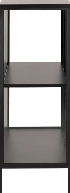 Vitrine Nebas 80cm, 2 Türen und 1 Fachboden - schwarz
