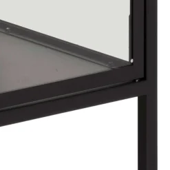 Vitrine Nebas 80cm, 2 Türen und 1 Fachboden - schwarz