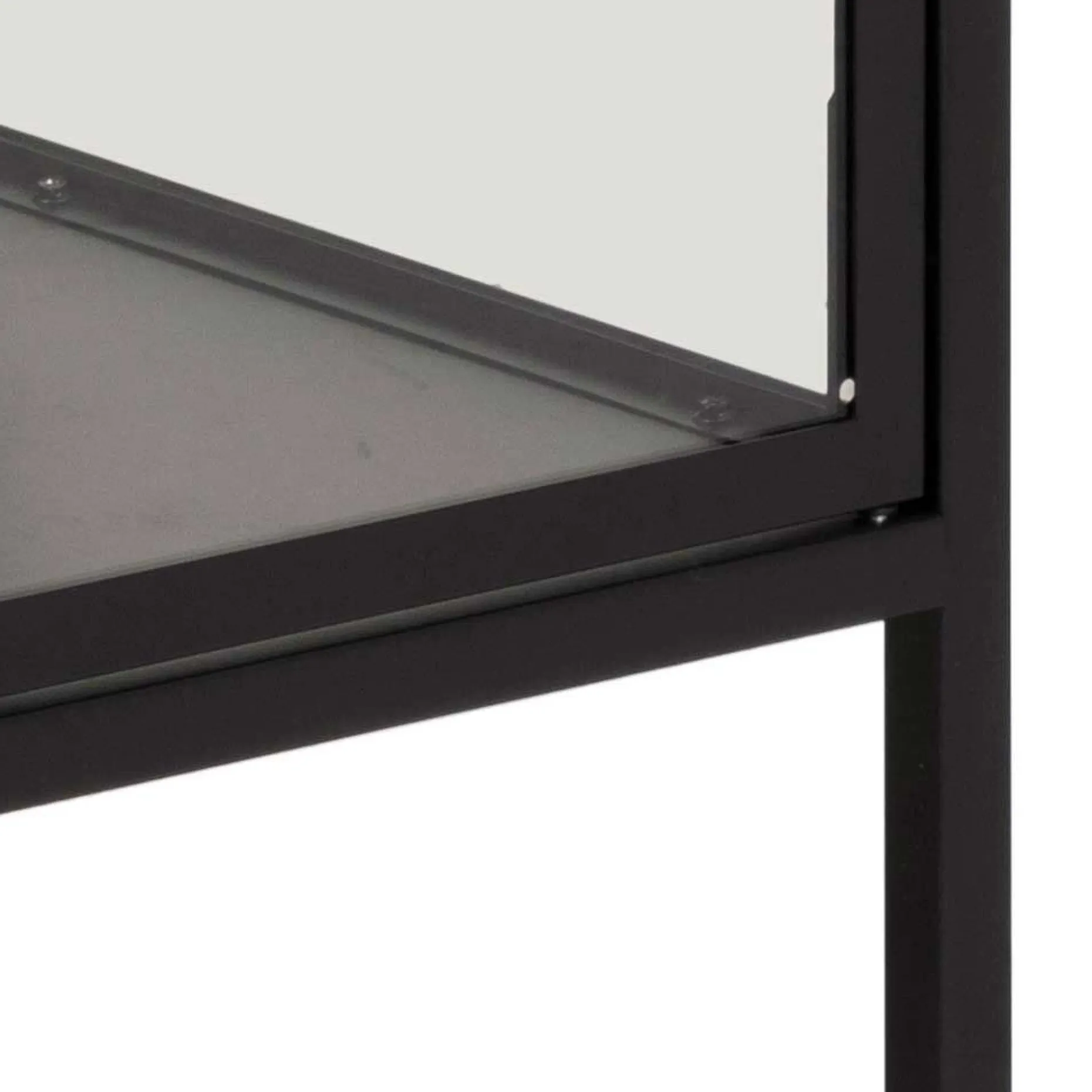 Vitrine Nebas 80cm, 2 Türen und 1 Fachboden - schwarz