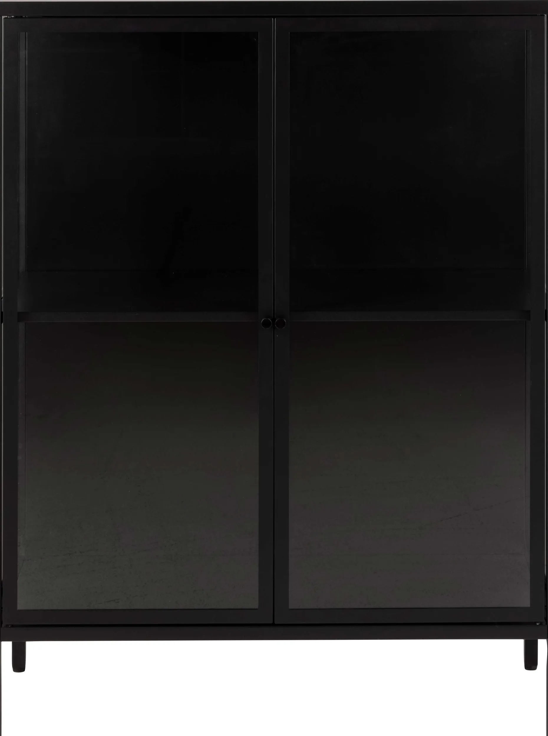 Vitrine Nebas 80cm, 2 Türen und 1 Fachboden - schwarz