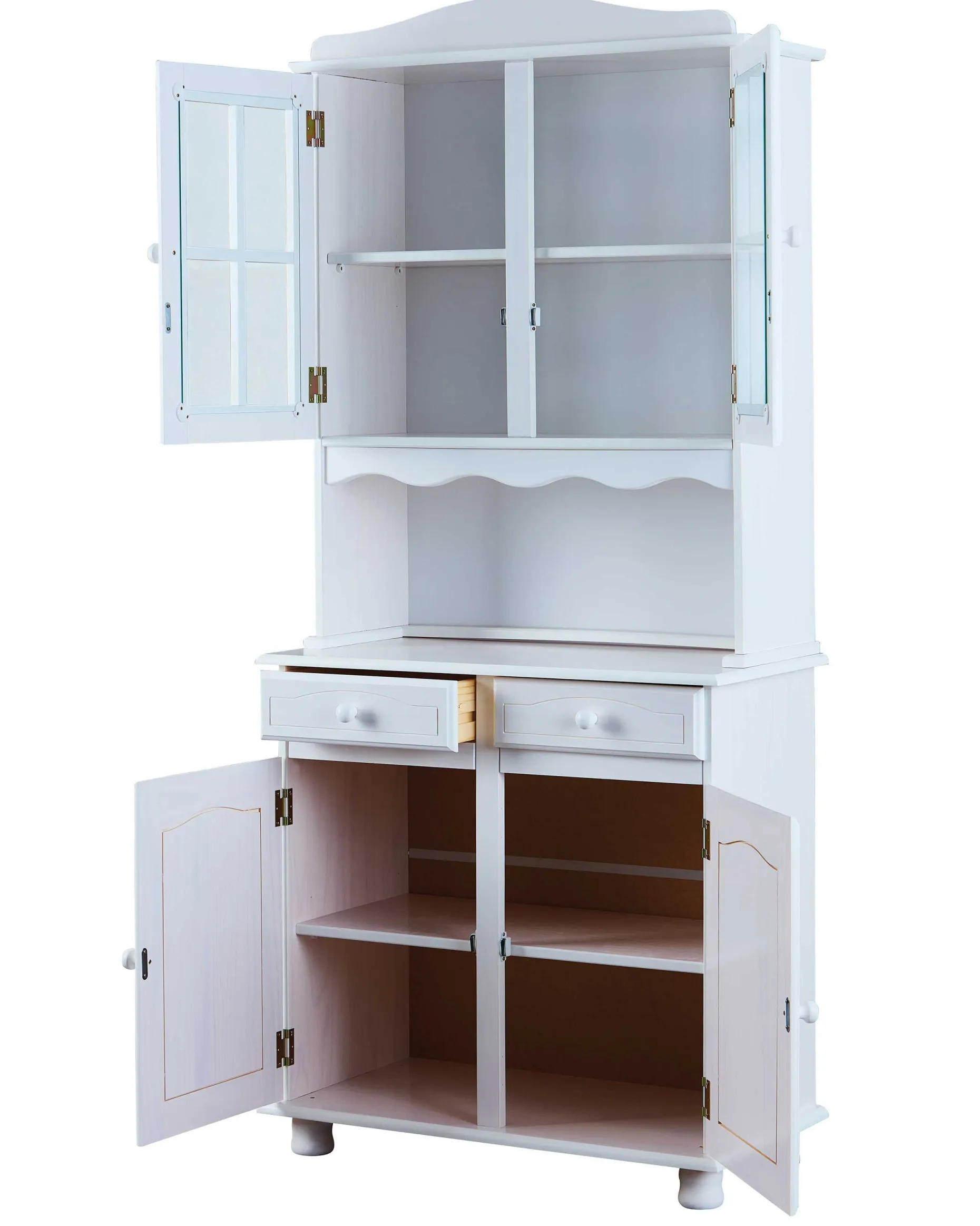Vitrinenschrank Abaco - weiß