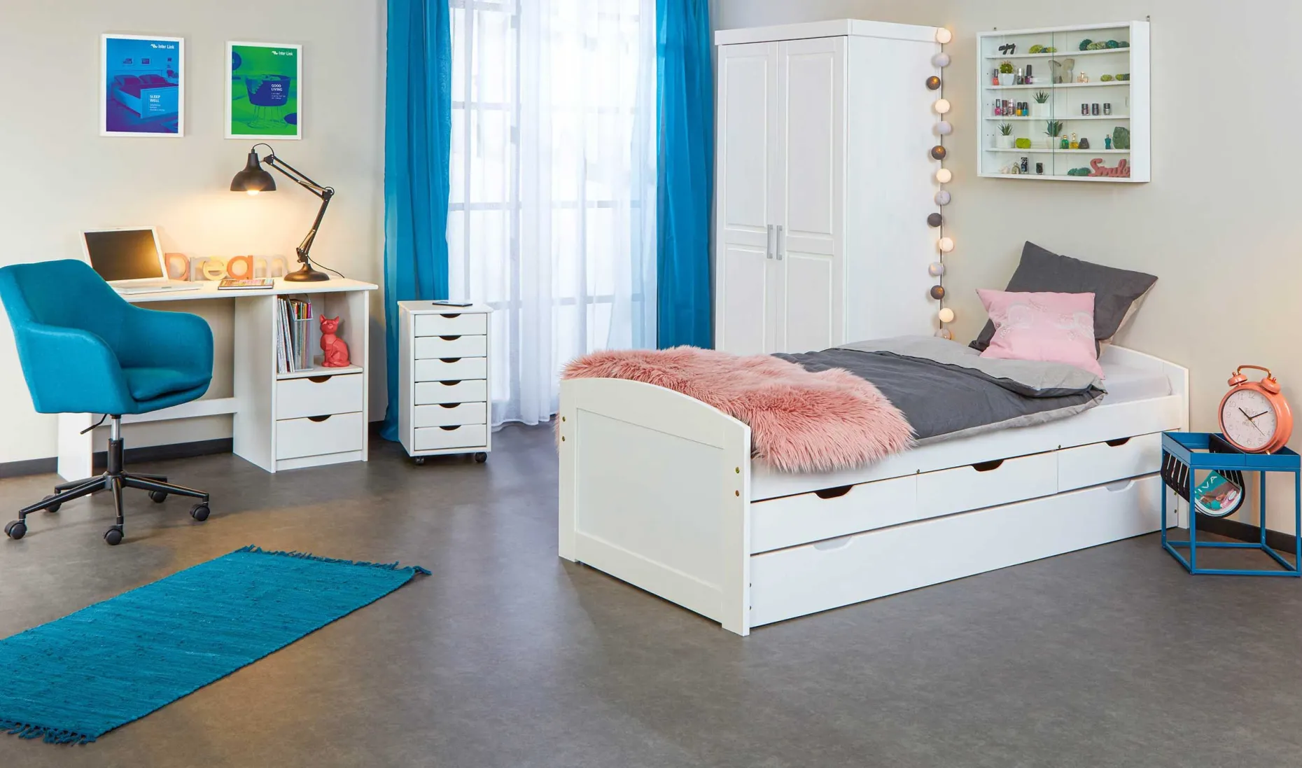 Vitrinenschrank Collecty - weiß