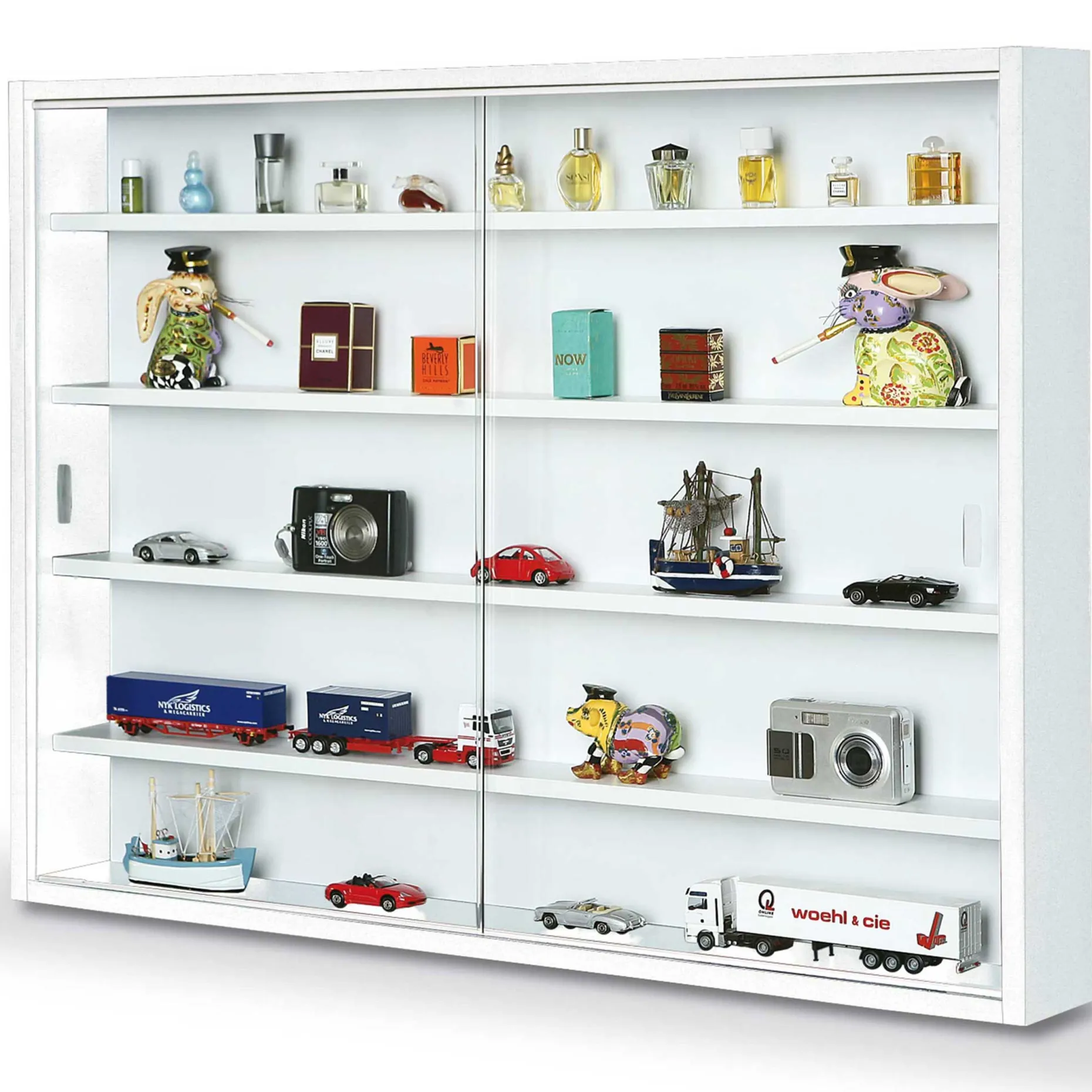 Vitrinenschrank Collecty - weiß