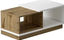 Emob Viyana Couchtisch | 100 % MELAMIN | Weiß, Eiche
