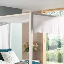 Voile für Himmelbett Charlotte 140cm Baumwolle - weiß