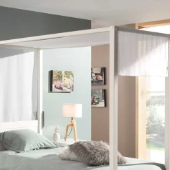 Voile für Himmelbett Charlotte 90cm Baumwolle - weiß