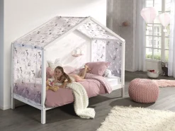 Voile mit Schmetterlingsmuster - rosa
