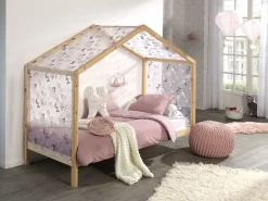 Voile mit Schmetterlingsmuster - rosa