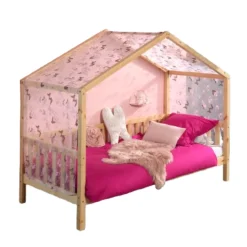 Voile mit Schmetterlingsmuster - rosa