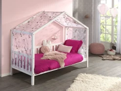 Voile mit Schmetterlingsmuster - rosa