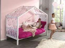 Voile mit Schmetterlingsmuster - rosa