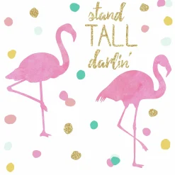 RoomMates Wandaufkleber Flamingo Stand hoch