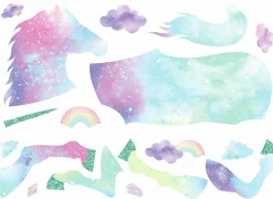 RoomMates Wandaufkleber Galaxy Einhorn