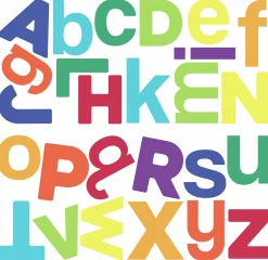 RoomMates Wandaufkleber Mehrfarbiges Alphabet