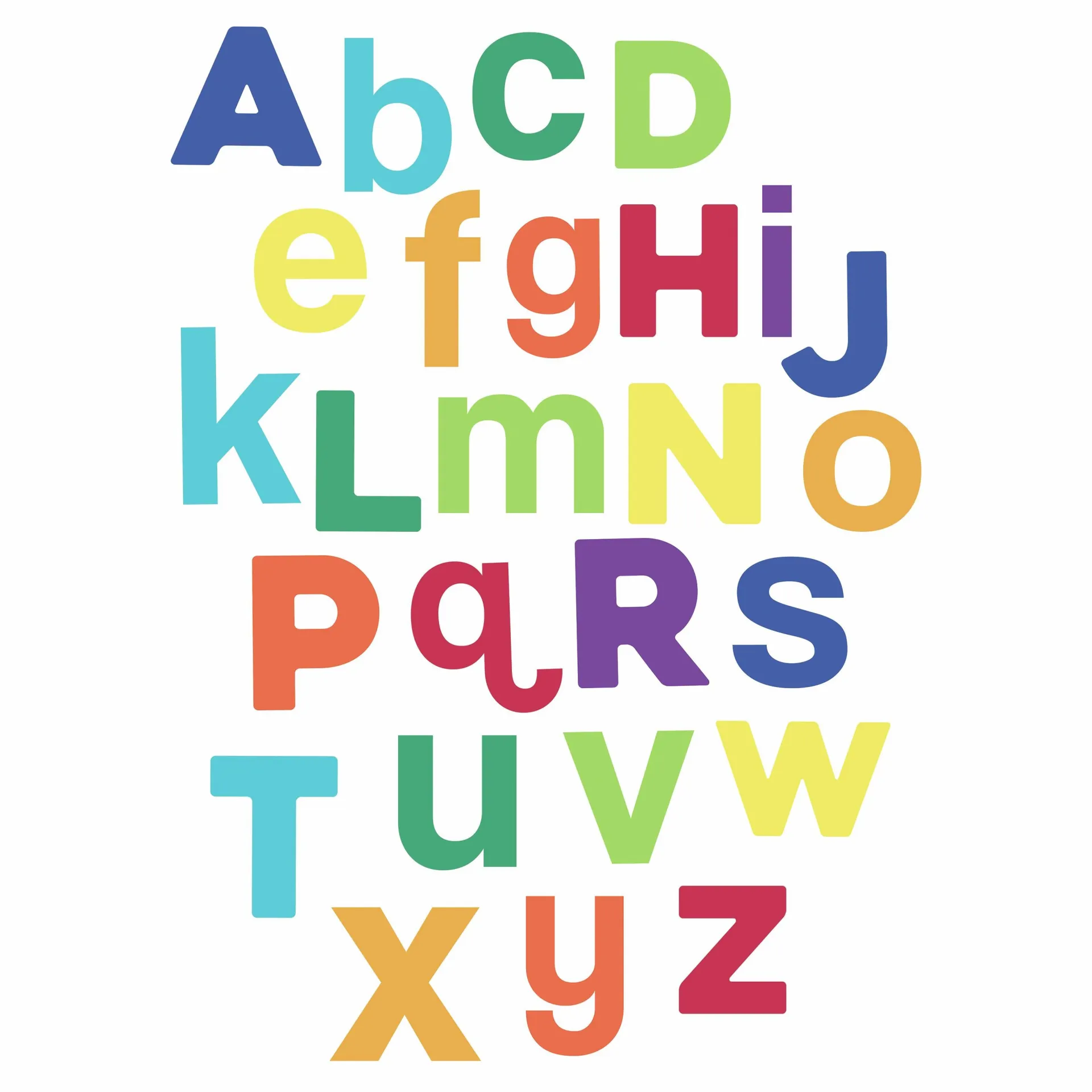 RoomMates Wandaufkleber Mehrfarbiges Alphabet