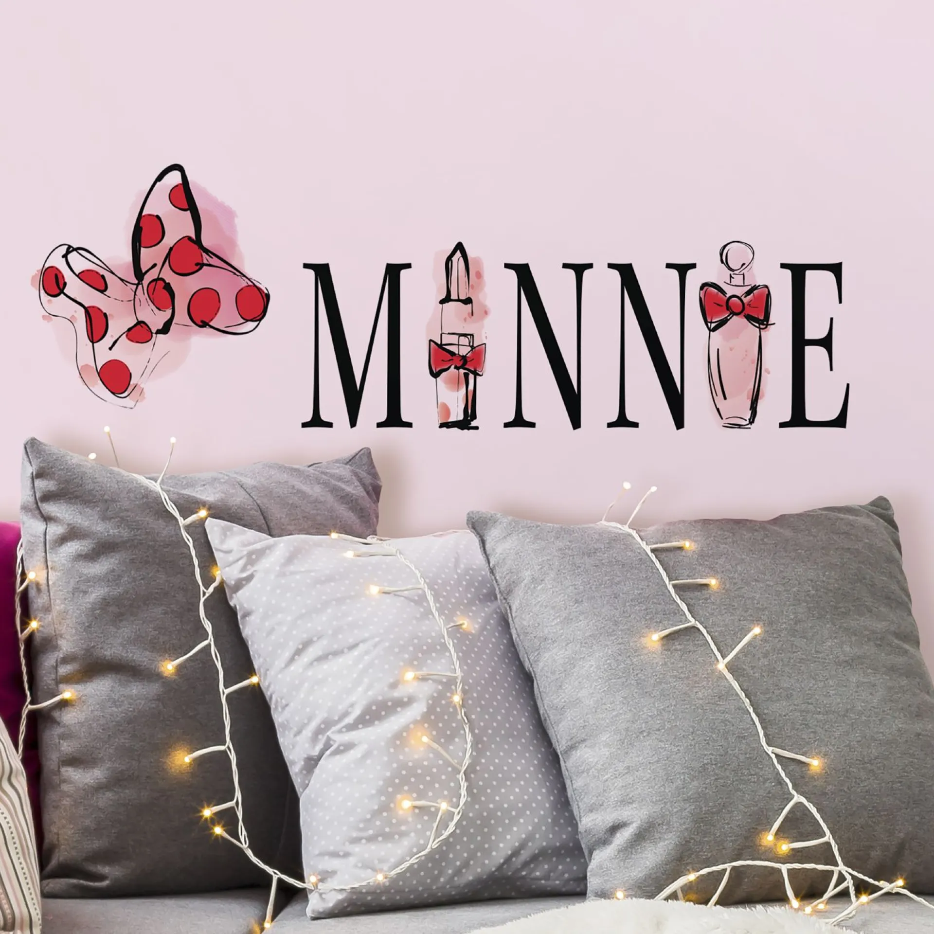 RoomMates Wandaufkleber Minnie Maus Parfüm