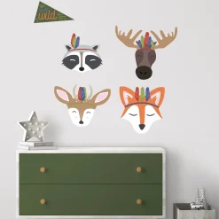 RoomMates Wandaufkleber Schläfrig Waldland Tiere