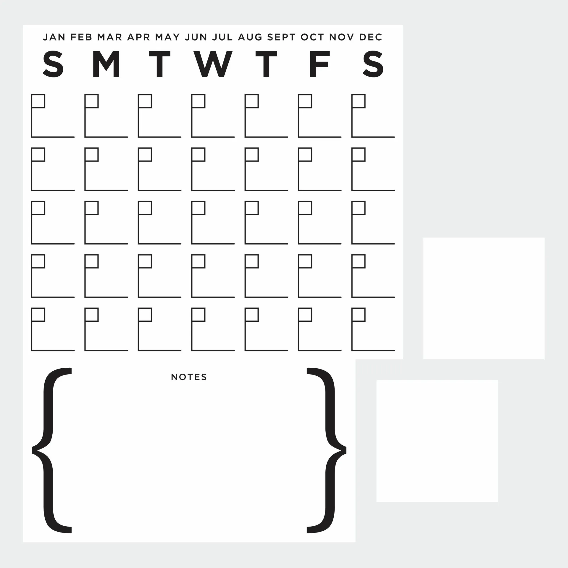 RoomMates Wandaufkleber Trockenlöschkalender