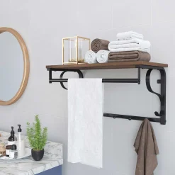 Wandgarderobe Aline - braun/schwarz