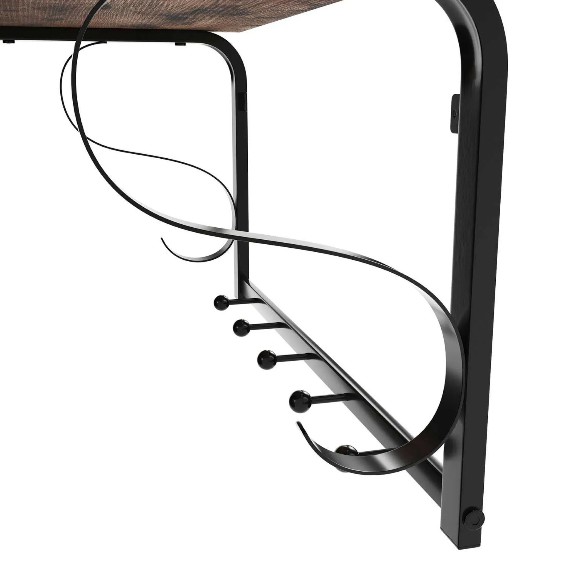 Wandgarderobe Aline - braun/schwarz
