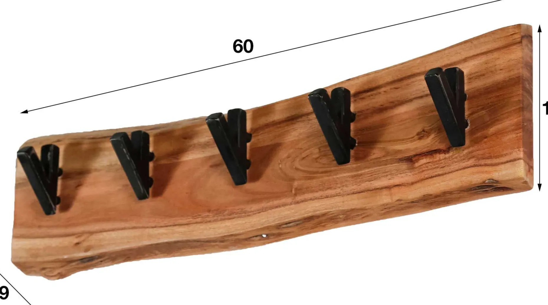 Wandgarderobe Edge 5 Haken