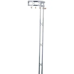 Wandgarderobe | 25 kg Kapazität | Farbe Silber