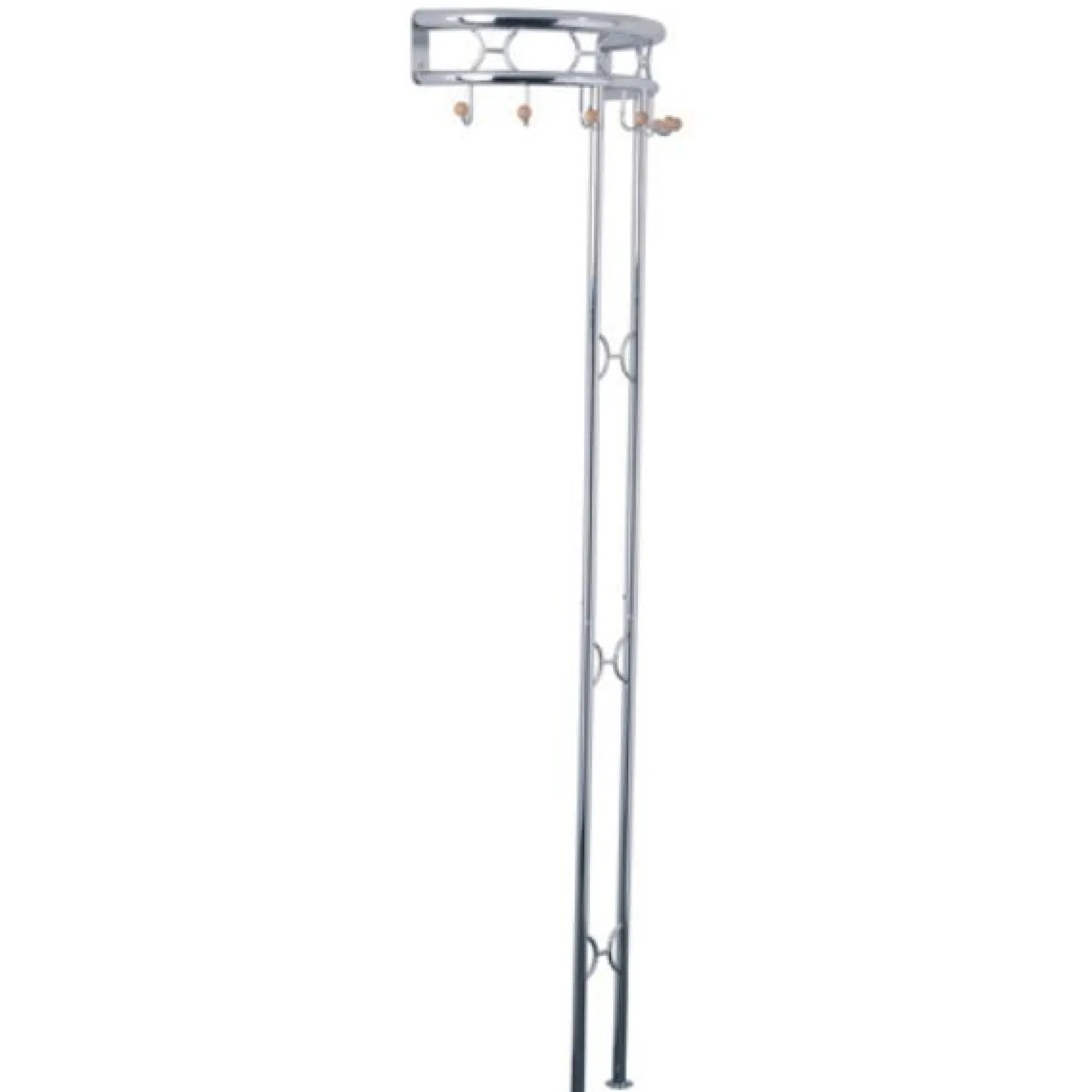 Wandgarderobe | 25 kg Kapazität | Farbe Silber