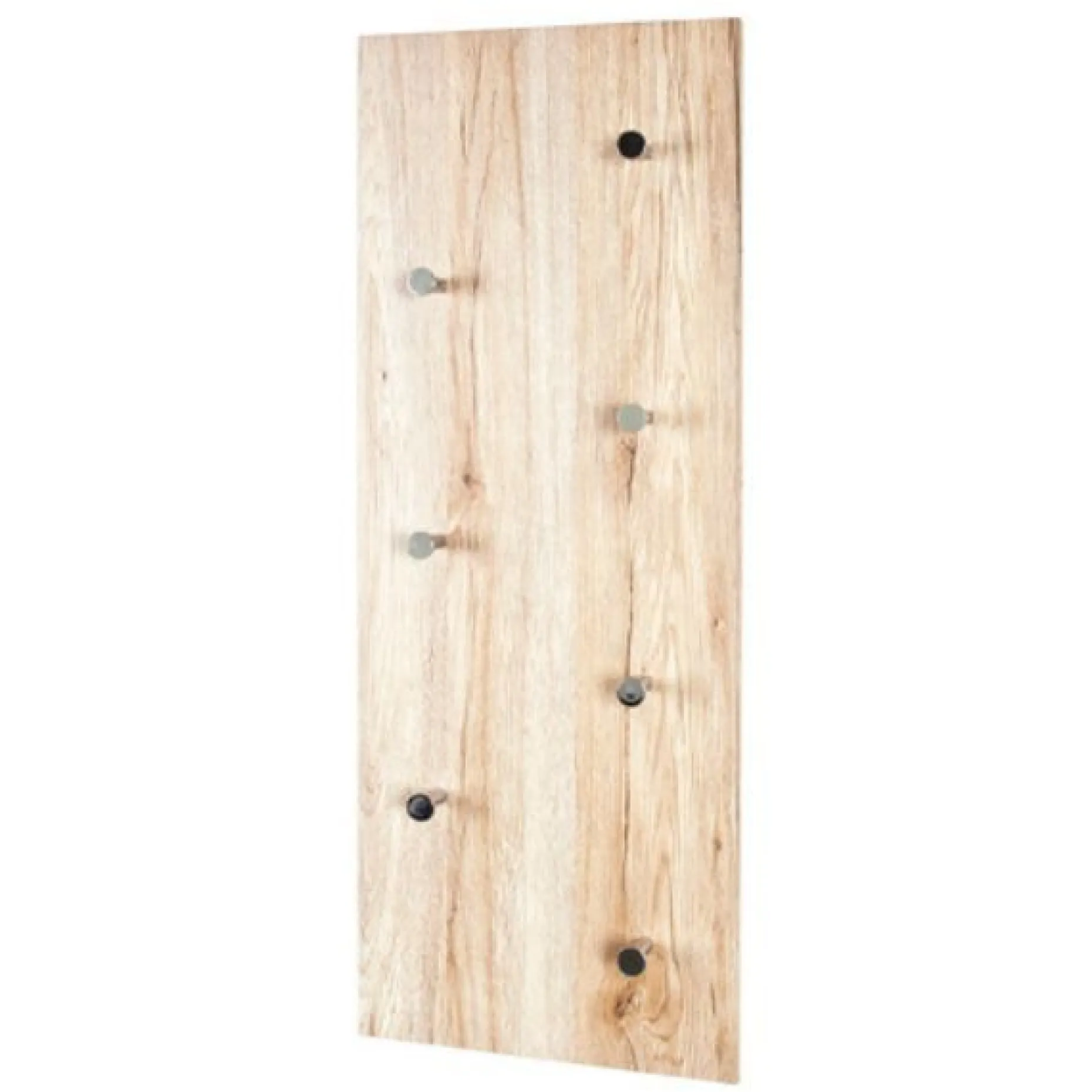 Wandgarderobe mit Chromknöpfen | 80 x 6 x 30 cm | San Remo Eiche Design
