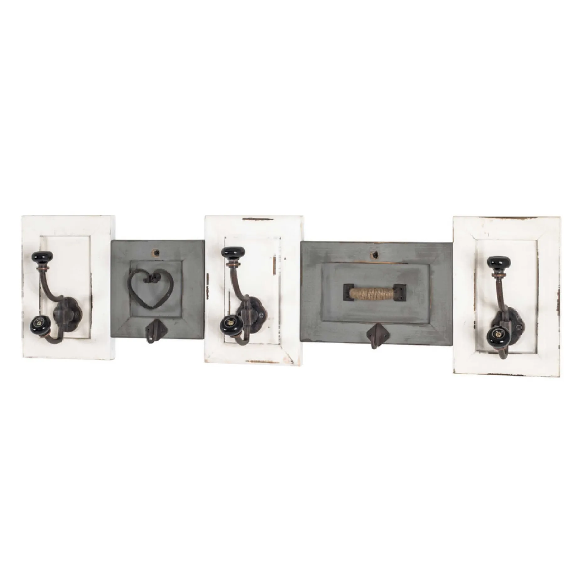 Wandgarderobe Wayne - 67x11x18 cm - Massivholz/Beige