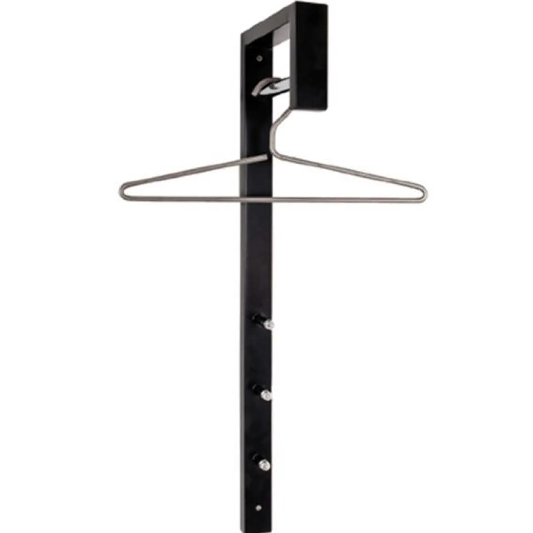 Wandgarderobe | 20 x 4 x 70 cm | Schwarz