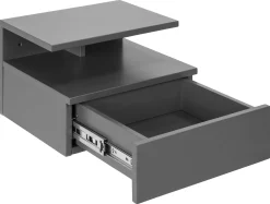 Wandnachttisch Ashton - 35x32x22cm - 1 Schublade - grau